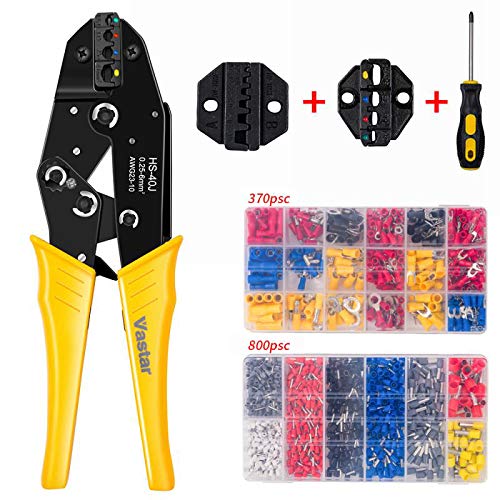 Vastar 2 in 1 Crimping Tool - Crimping Pliers, Wire Terminals Crimping Tool(AWG23-10,AWG23-7)