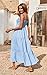 PRETTYGARDEN Women's Summer Maxi Dress 2025 Casual Boho Sleeveless Spaghetti Strap Smocked Tiered Long Beach Vacation Sundresses (Blue,M)