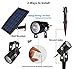 Led Solar Powered Spot Lights,Outdoor Low Voltage Garden Spotlights, Security Landscape Lighting for Outside Yard Lawn Deck Exterior Pool Walls Trees Ground Decoration,Warm Light