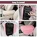 DSCARCovers Upgraded Car Center Console Cover Pink,Microfiber Leather Car Armrest Cover Cushion with 2 Storage Bags,Universal Car Armrest Storage Box Car Interior Accessories for Most Vehicles (Pink)