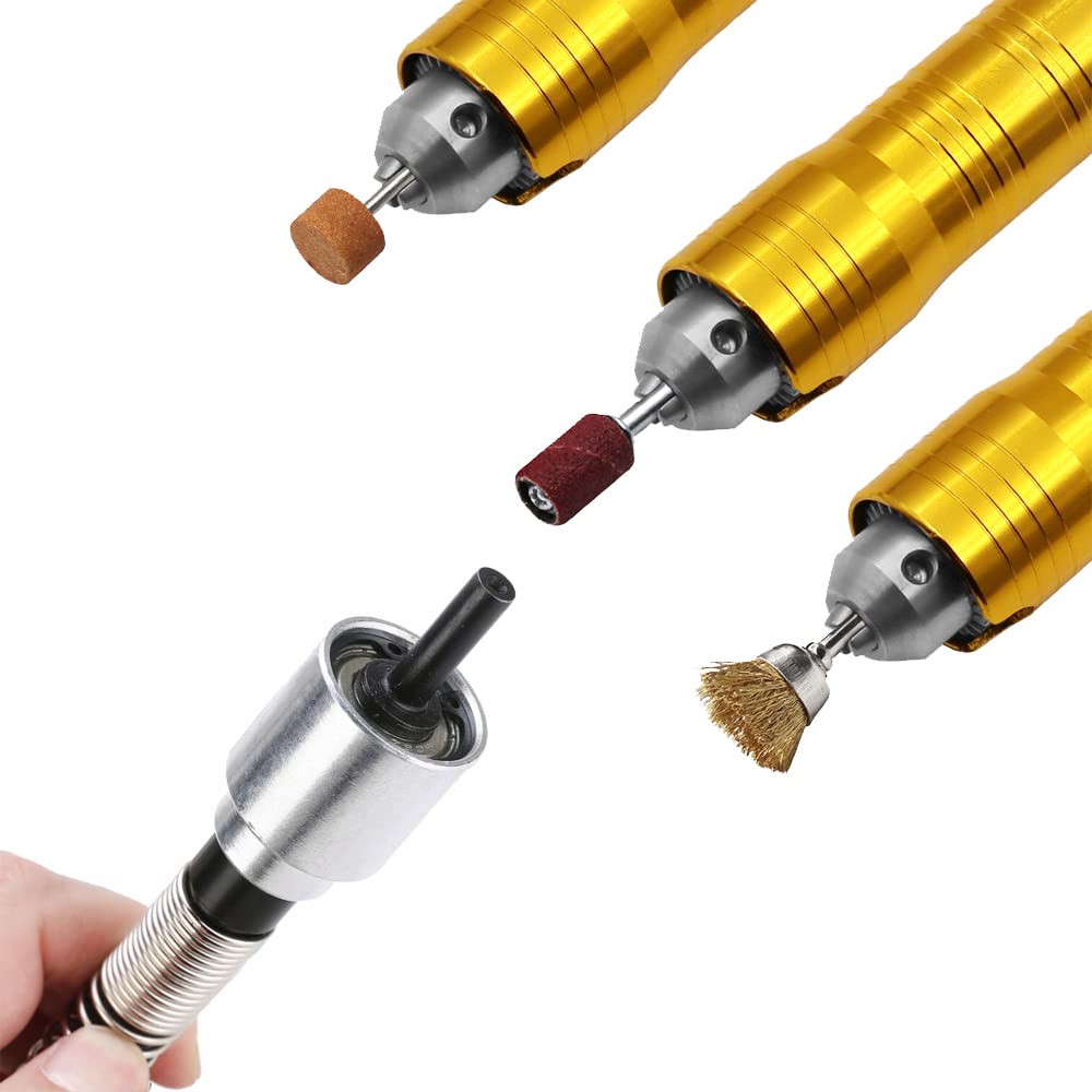 Treki Eje Flexible del Cable de Extensión de Amoladora Eléctrica con Mandril de 0.3-6.5 mm Eje Flexible para Taladro Extensión Accesorios para Herramientas Rotativa