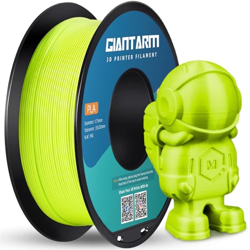 GIANTARM 1.75 mm PLA Filament, 3D Printer Filament 1 kg, +/- 0.02 mm Accuracy, Green Apple Green