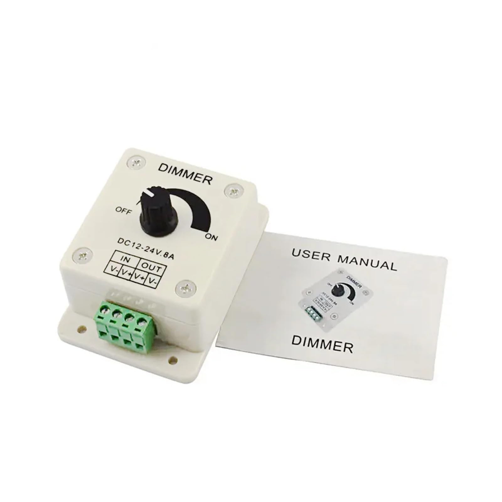 Dimmer a manopola monocromatica 8A 12V LED Dimmer da parete rotante a LED nel dimmer del controller LED