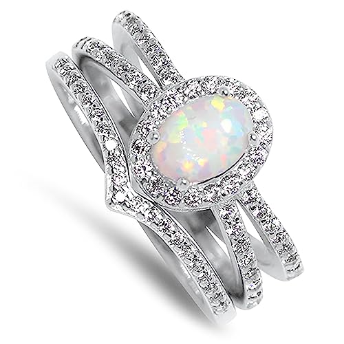 LaRaso & Co His and Her Wedding Set TRIO 3 PCS Matching Couples Rings Bridal Engagement Bands Set Him Her3