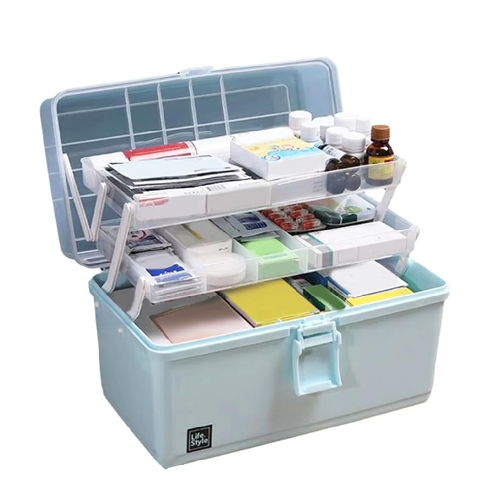 Boîte médicale domestique multicouche de grande capacité pour rangement - 8