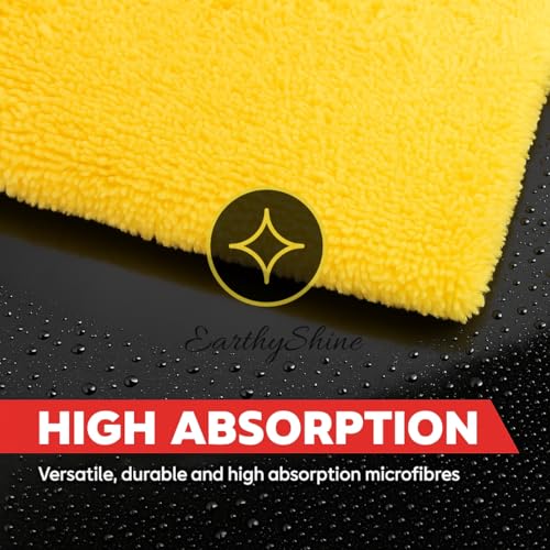Image of Premium 600 GSM Microfiber Car & Bike Cleaning Cloth - Extra Thick, Dual-Sided Towel for Detailing, Washing, Polishing & Drying(600 GSM, 40X40cm Pack of 4)
