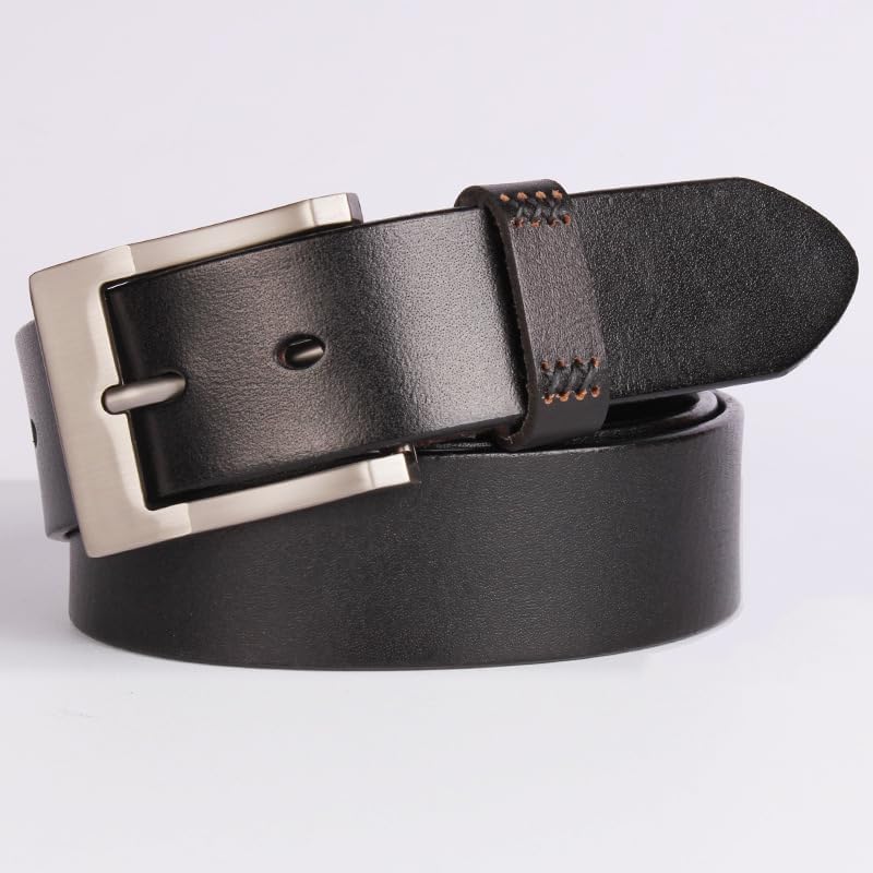 Cowhide Men's Belt Men's Belt Leather Belts Casual Waist Belt Alloy Pin Buckle Waistband for Pants, Jeans4