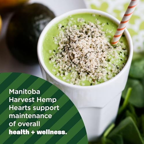 Image of Manitoba Harvest Organic Hemp Seeds, 18oz, 10g Plant Based Protein and 12g Omega 3 & 6 per Srv, smoothies, yogurt & salad, Non-GMO, Vegan, Keto, Paleo, Gluten Free, Pack of 6