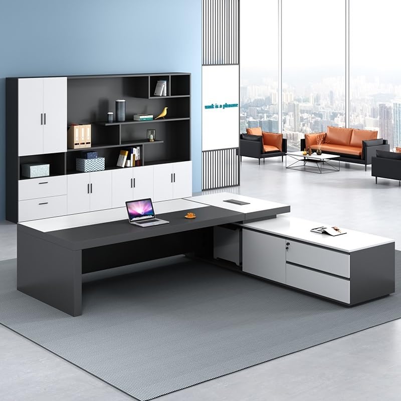 NEBE Scrivania Scrivania capo semplice e moderna adatta for ufficio aziendale, ufficio dirigente, scrivania presidenziale, mobili for ufficio scrivania direzionale Scrivania Ufficio(160 * 80 * 75cm)