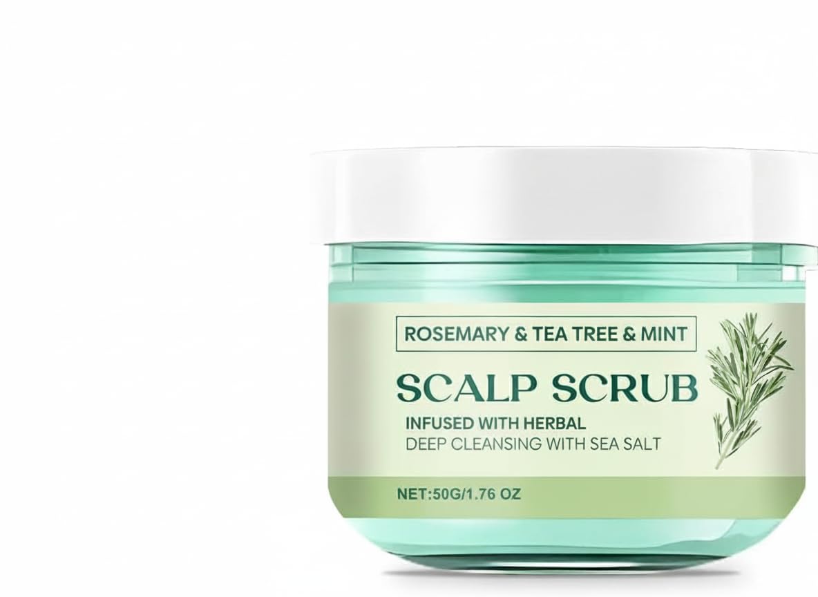 NALACALRosemary Hair Growth Scalp Scrub, Clarifying and Exfoliating Scalp Treatment for Thinning Hair - Hair Treatment Nourishing Hair Care, Salt Scrub for Oily Scalp Dandruff and Build-Up Remover