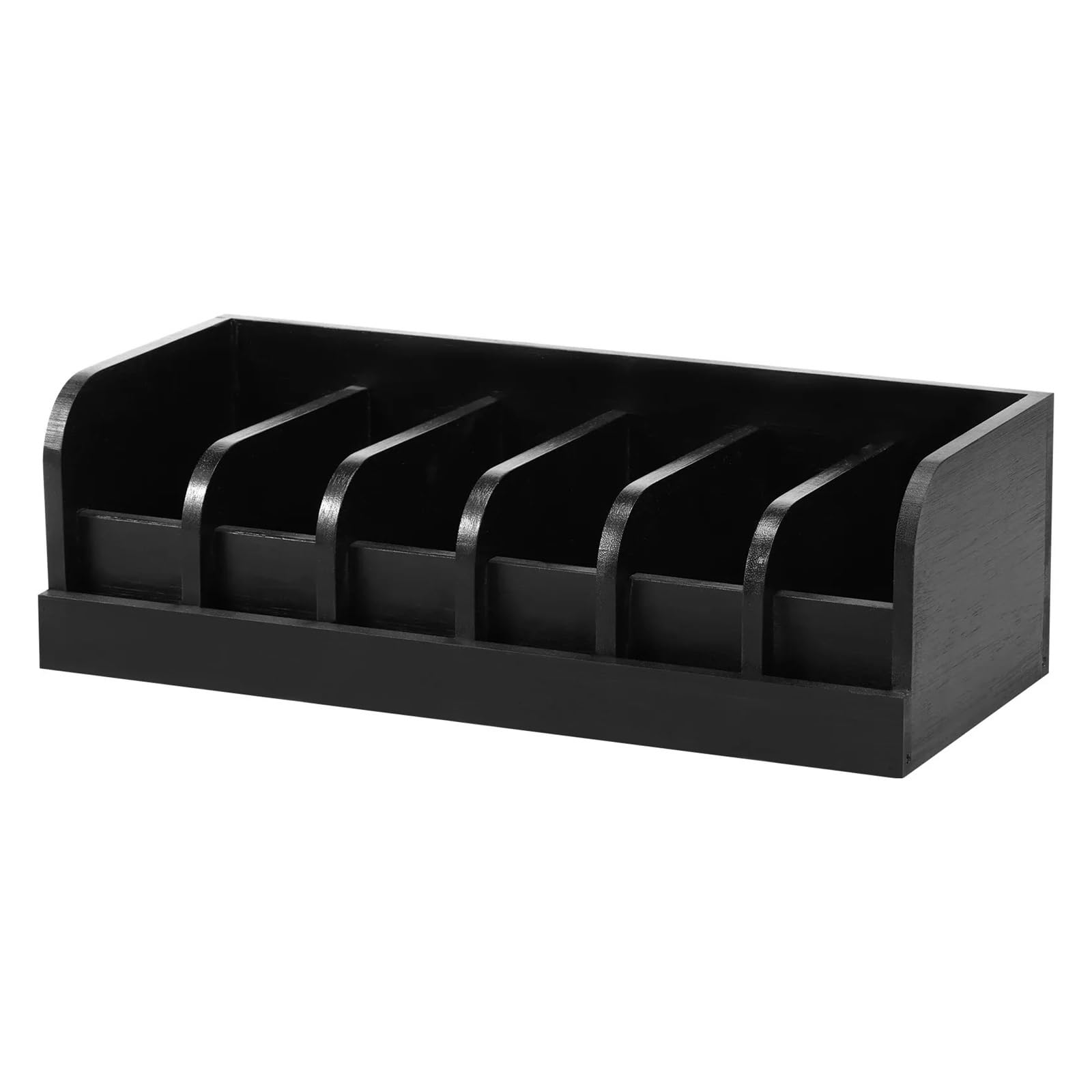 Belt Organizer 6-Grids Belt Organizer Closet Storage Rack Save Space Multipurpose Drawer Tie Purse Displayer Holder(Black)