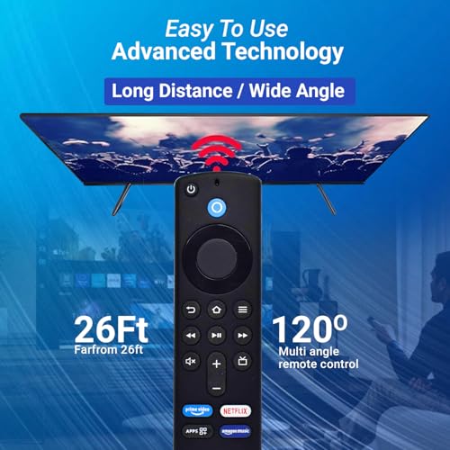 Image of Replacement Remote Control Compatible with Amazon Fire TV Stick 3rd Generation | Alexa Voice Remote with Bluetooth & App Shortcut Keys | Firestick 3rd Gen Replacement Remote