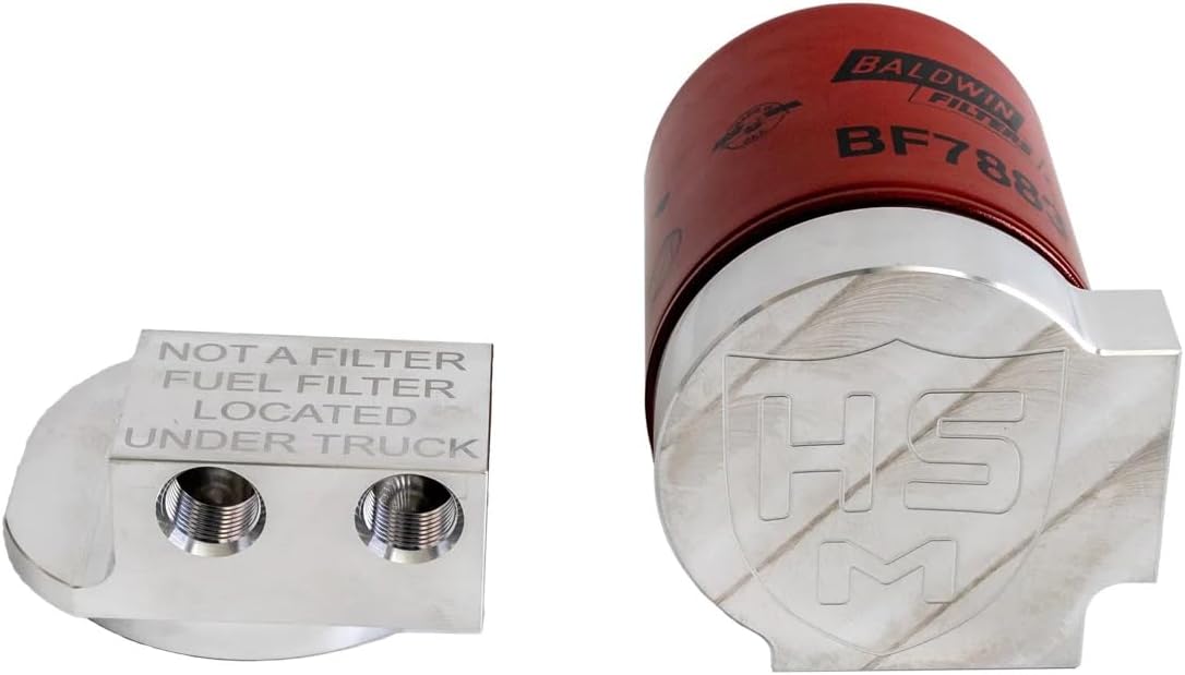 HS Motorsports Upper Diesel Fuel Filter Relocation Kit Compatable With 2017-2024 Ford 6.7L Power Stroke F250 F350 F450 F550