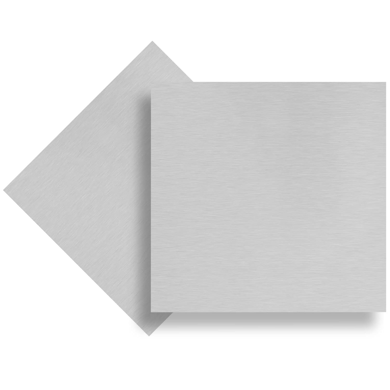 2Pack 6061 T651 Aluminum Sheet Metal 6 x 6 x 1/4 Inch Flat Plain Aluminum Plate Covered with Protective Film, Heat Treatable Rectangle 6MM Aluminum Metal Plate for Industrial, Crafting, DIY
