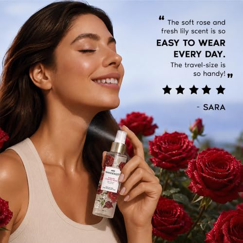 Image of Nykaa Wanderlust English Country Rose Travel-size Perfume Hair & Body Mist 100ml | Long-Lasting Floral Fragrance | Rose & Fresh Lily | Lightweight, Non-Sticky
