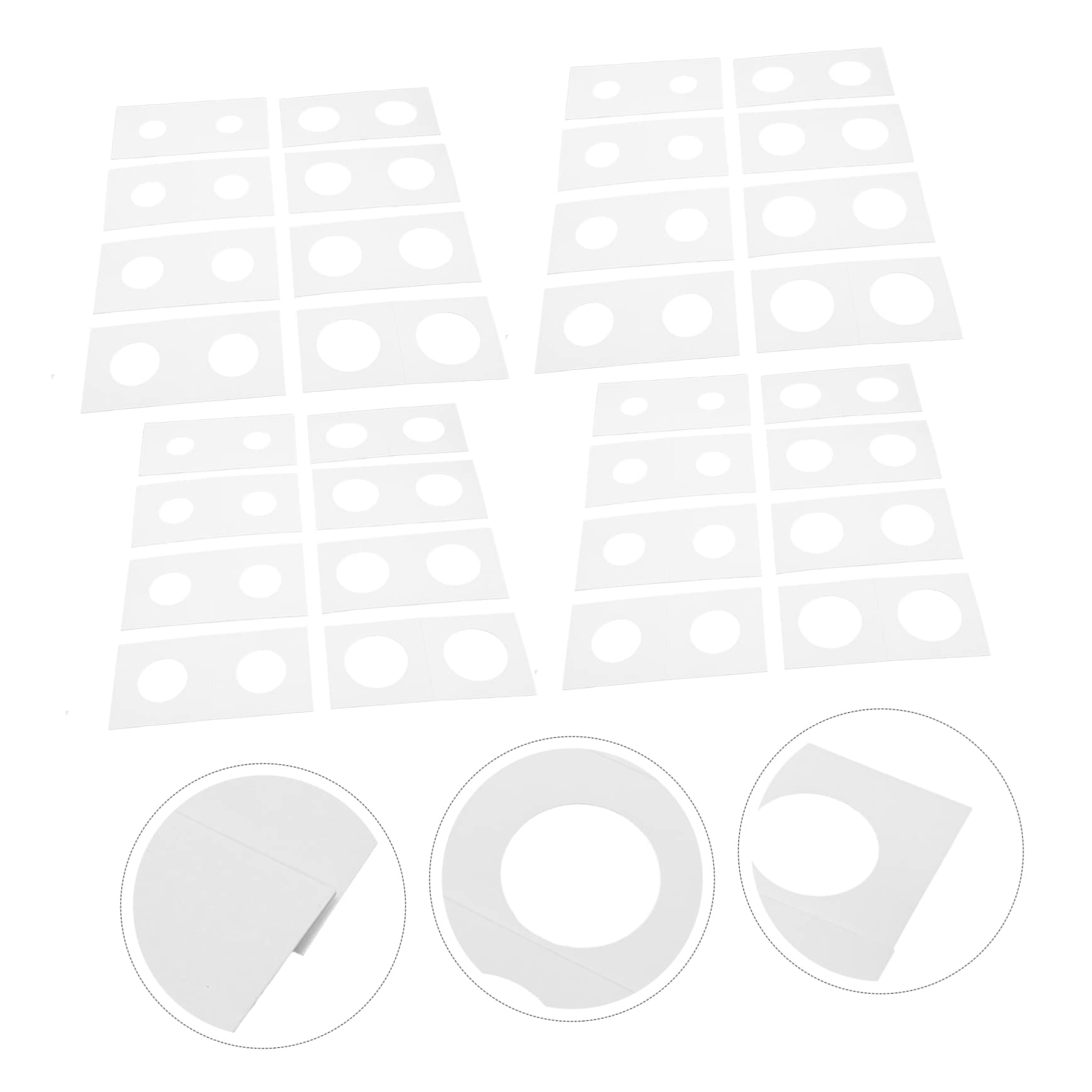 Housoutil Porte-pièces Tailles Variées en Papier Blanc de Collection 400pcs pour Protéger et Afficher Pièces de Monnaie pour Collectionneurs