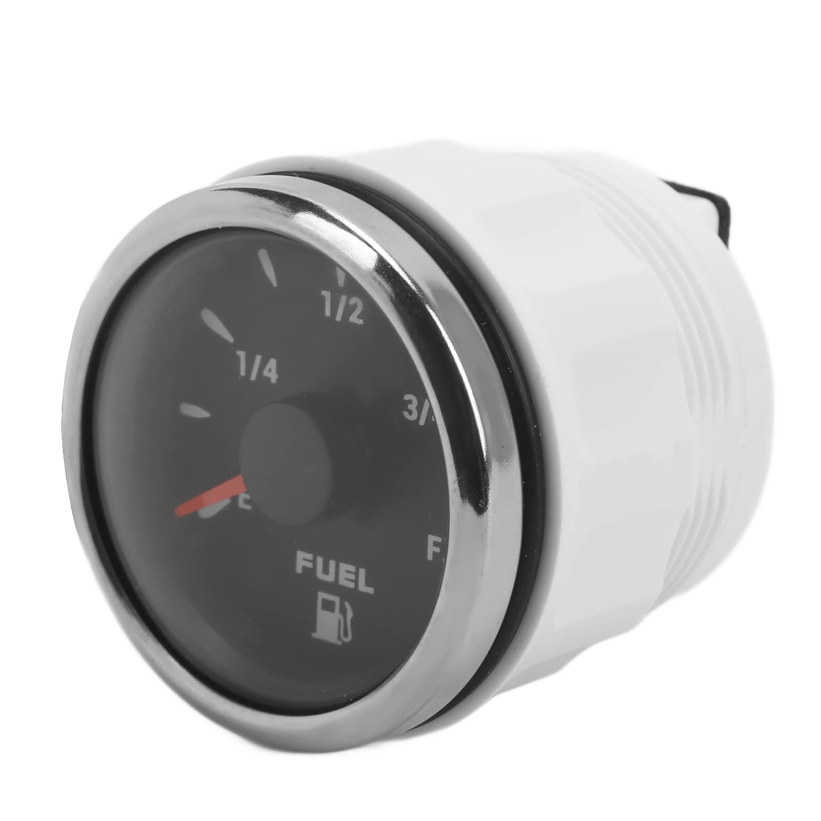 Wskaźnik Poziomu Paliwa 52mm Uniwersalny z 7 Kolorowym Podświetleniem Dla Samochodu, Łodzi, RV i Jachtu (Czarny)