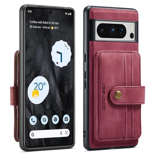 Étui portefeuille pour Google Pixel 8 Pro détachable compatible charge sans fil