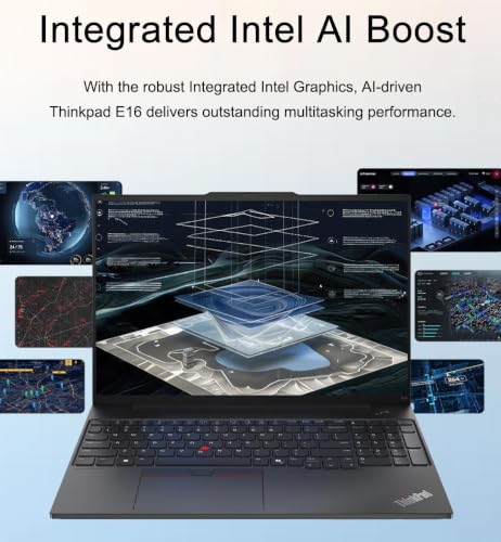 Image of Lenovo ThinkPad E16 Gen 3 Business AI PC Laptop (16 inch FHD+ Anti-Glare, Intel 12-Core Ultra 5 125U (> i7-1355U), 32GB DDR5 RAM, 1TB SSD), Thunderbolt 4, Webcam, Ethernet, Numeric KB Win 11 Pro (Renewed)
