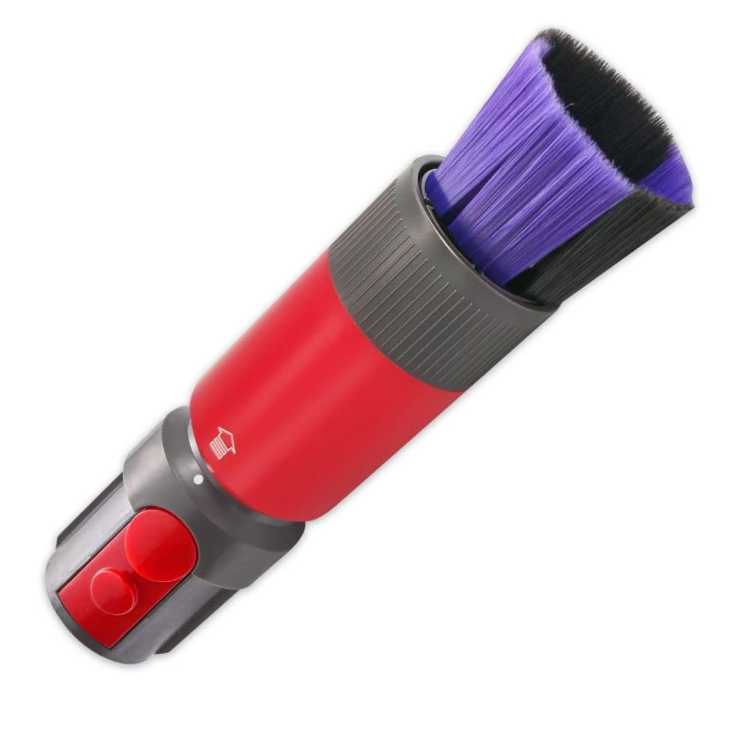 Scratch-free Dusting Brush Attachment Replacement, Compatible with Dyson Outsize V7/ V8 Cyclone V10/ V11/ V12 Detect Slim V15 Detect Vacuum Cleaner, Self-cleaning Soft Dust Brush Vacuum Attachment