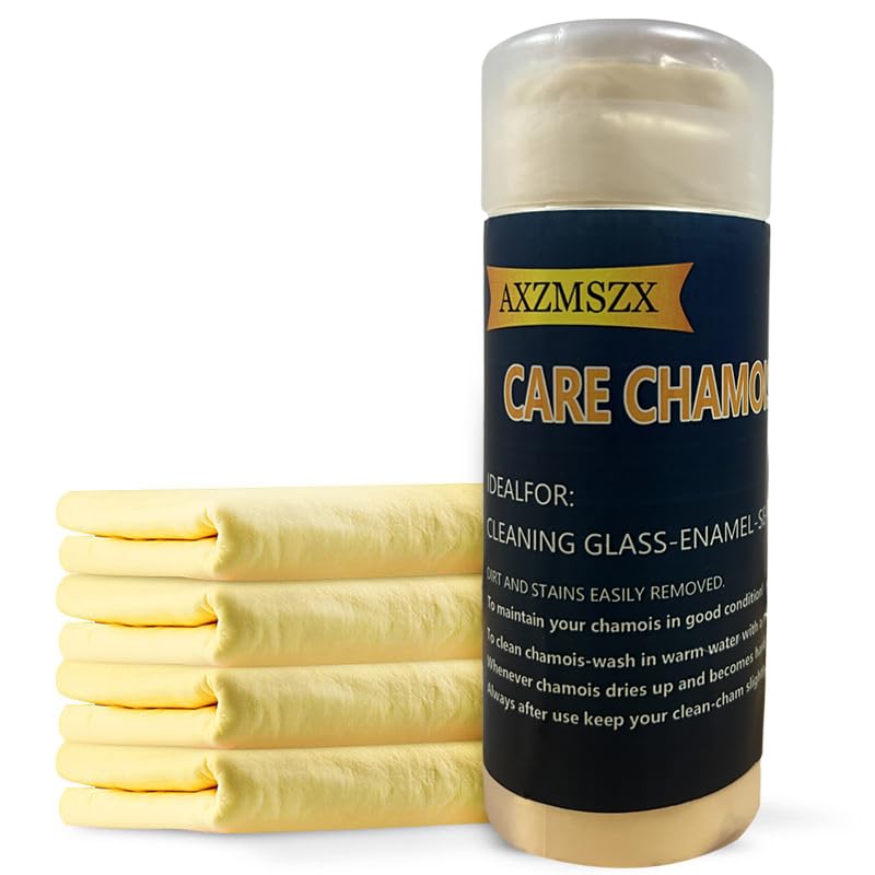 AXZMSZX Car Towel 2 Boxes Reusable Absorbent Chamois Towel for Car Scratch Resistant Car Drying Towel Specifications (16“x13“) Color (Yellow)