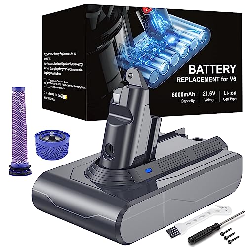 6000mAh Batería para Dyson Aspiradora V6 DC62 DC58 DC59 DC61 DC72 DC74 SV03 SV05 SV06 SV07 SV09