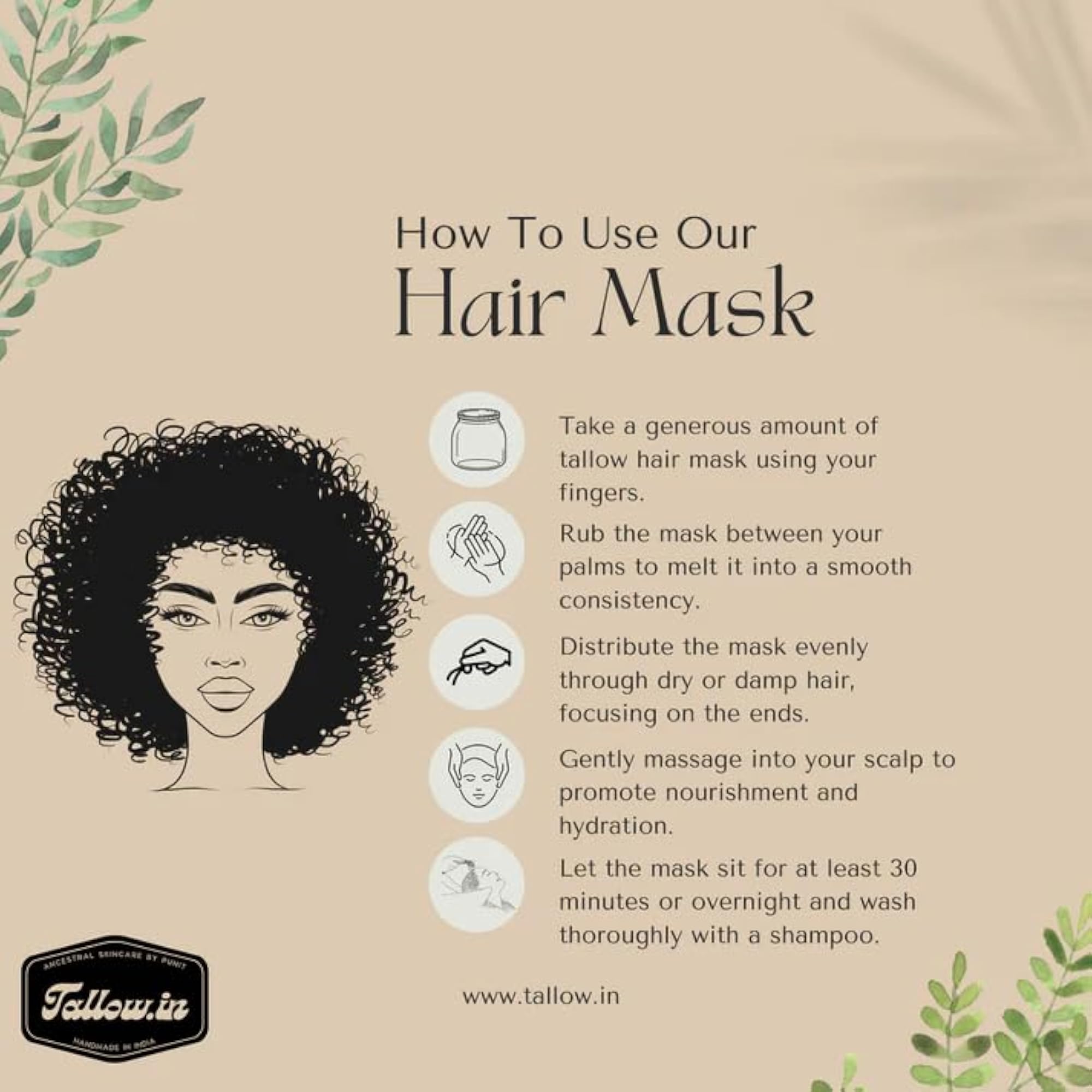 Original Tallow Hair Mask for Dry and Damaged Hair