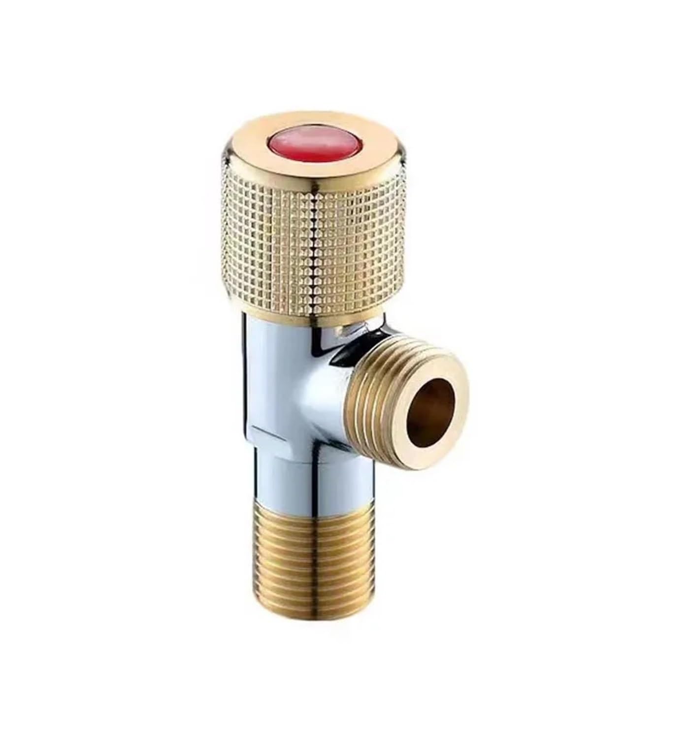 tap Angle Valve, Brass Angle Valve Hot and Cold Water Stop Bathroom Faucet Inlet Toilet Kitchen Heat Resistant(C)(B)