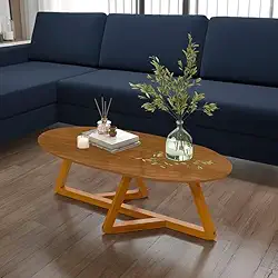 Mesa de Centro Classic Sala Tebarrot Nature pés madeira maciça