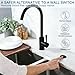 BESTILL All Metal Garbage Disposal Air Switch Kit, UL Listed Matte Black Long Push Button for Waste Disposer, Cordless Sink Top Switch On/Off Button, Compatible with all Garbage Disposals