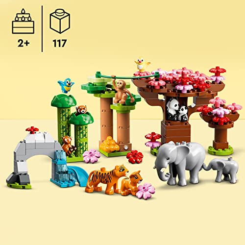 DUPLO Animali dell’Asia, Giochi Educativi con 11 Figure di Animali Giocattolo per Bambini con Mattoncino con Suoni Realistici e Tappetino da Gioco 10974 - Lego - Immagine 8