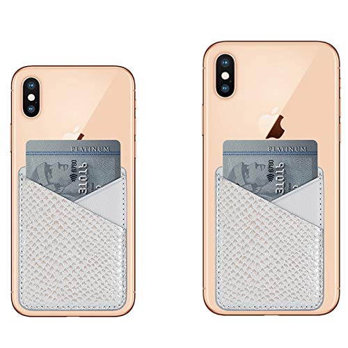 Cell Phone Wallet,Credit Card Holder For Back Of Phone Pocket 3M Adhesive Sticker Card Pouch Sleeve For Iphone/Samsung Galaxy/Sony/Android And Most Smartphones (Pink+Grey) #TOP4
