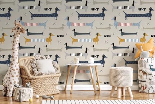 Vinilo Decorativo de Pared Cachorro Dachshund para Niños miniatura 3