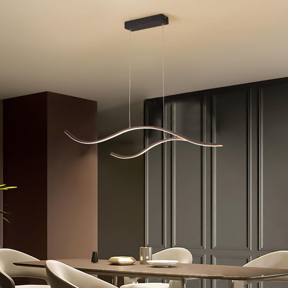 Luminaires suspendus design pour îlot de cuisine moderne et salon