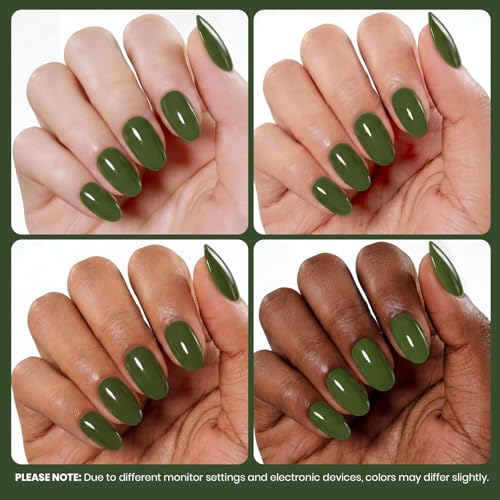 Image of Beetles Green Gel Nail Polish - 15ML /0.51Fl Oz, Hema Free Dill Green Gel Polish, Same Color Same Bottle, Soak Off UV LED Lamp Summer Nails Art, Manicure Salon DIY
