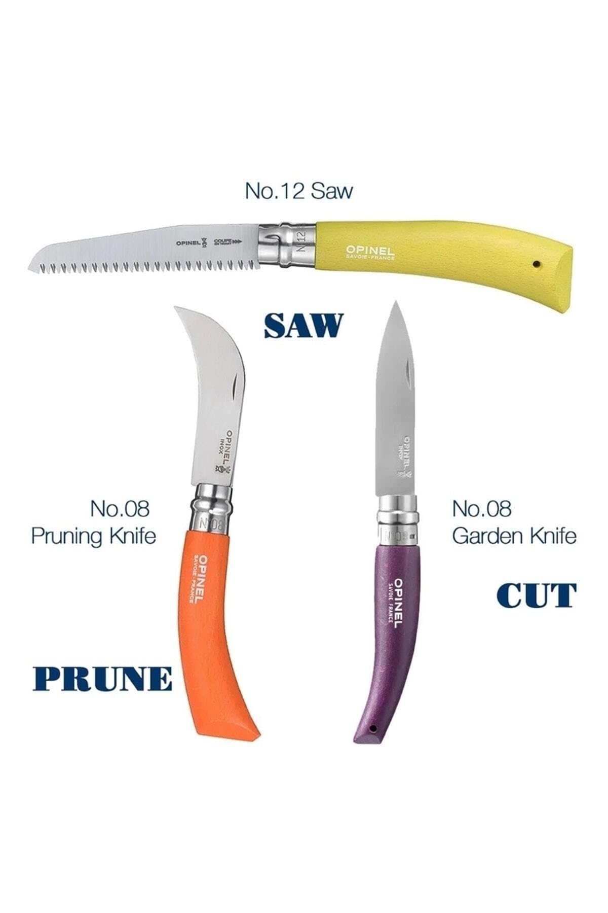 Opinel Garten-Set Werkzeuge des Gärtners, 3-teilig