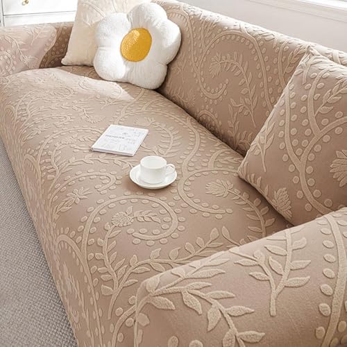 Housse de canapé en velours extensible 2 places au fini luxueux - 3
