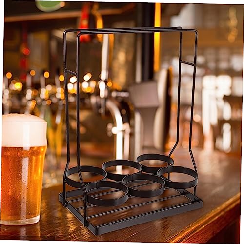 Soporte elegante para botellas de vino de hierro para casa y bares miniatura 5