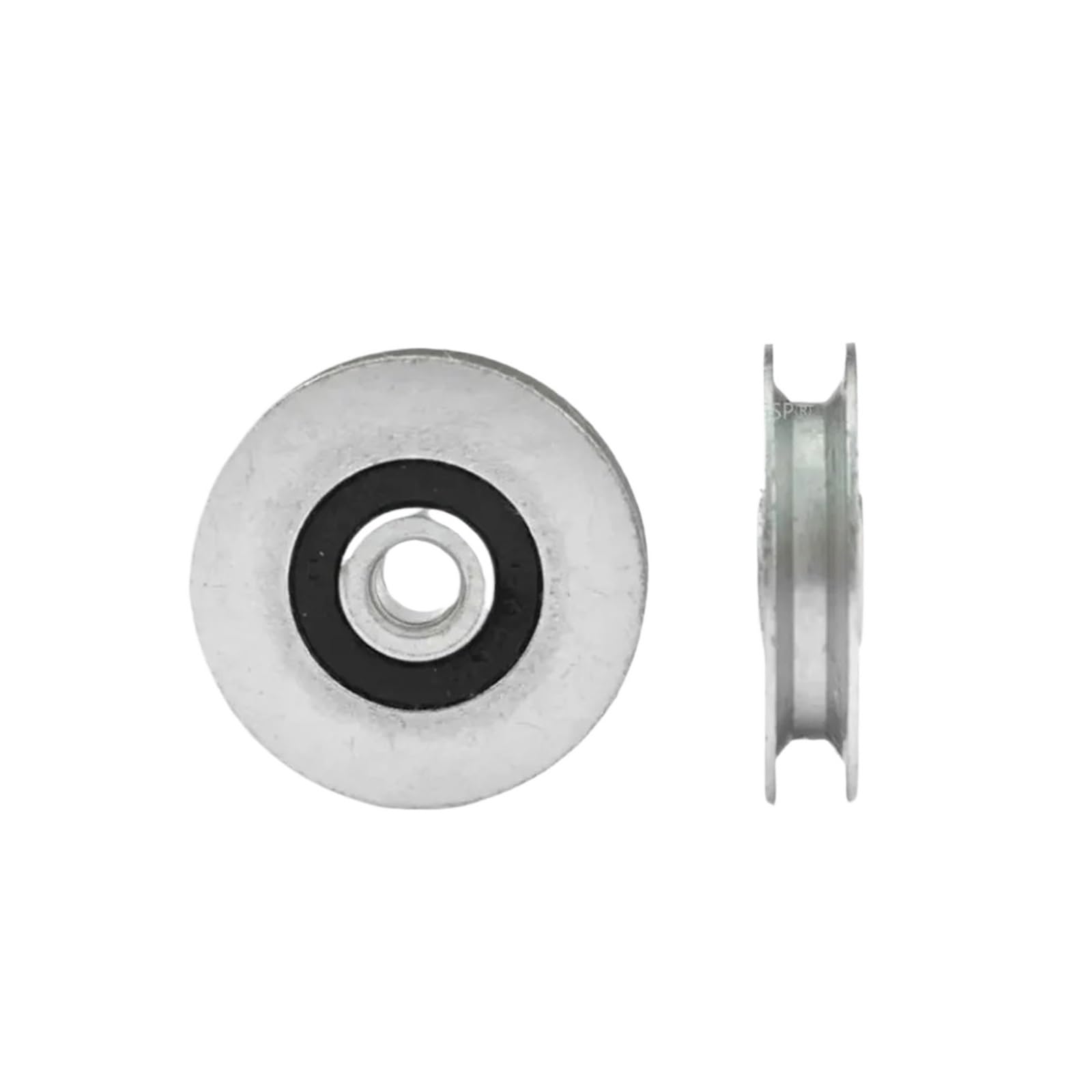 Rolle, Kohlenstoffstahl V-Nut Rolle für Schiebetür Drahtseilführung(Wheel6x33x8mm Silver)