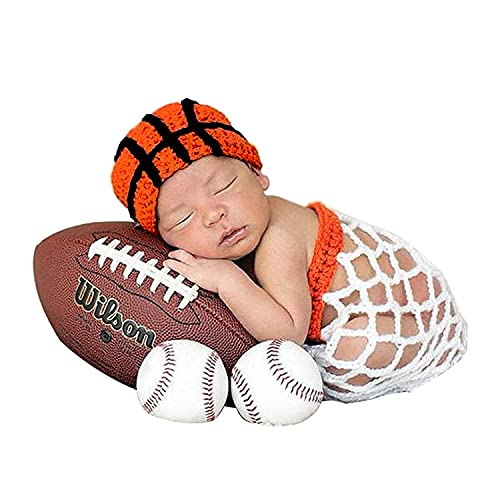 Image of Brenaly Newborn Photography Prop Infant Baby Boxing Gloves Pant Crochet Costume Knitted Shoot Outfits Knitted for 6-12 Months