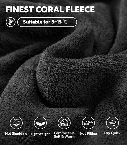Image of DAVID ARCHY Men's Soft Fleece Plush Robe Full Length Long Bathrobe