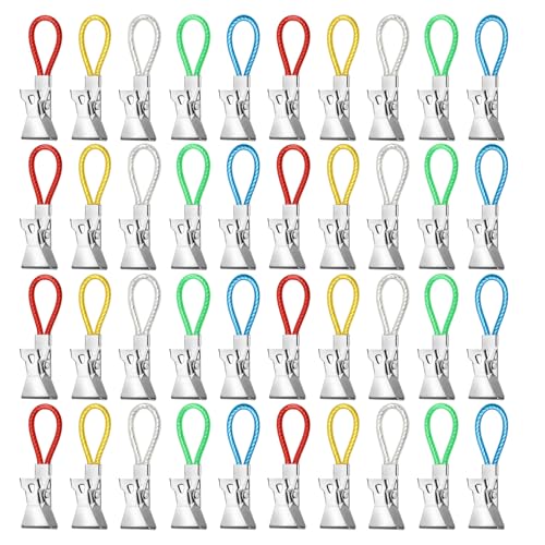 30 Stück Handtuchklammern, Aufhänger für Handtücher, Handtuchclips, 5 Farben Handtuchklammer, Handtuch Clips für Bad Kücher Wohnmobil