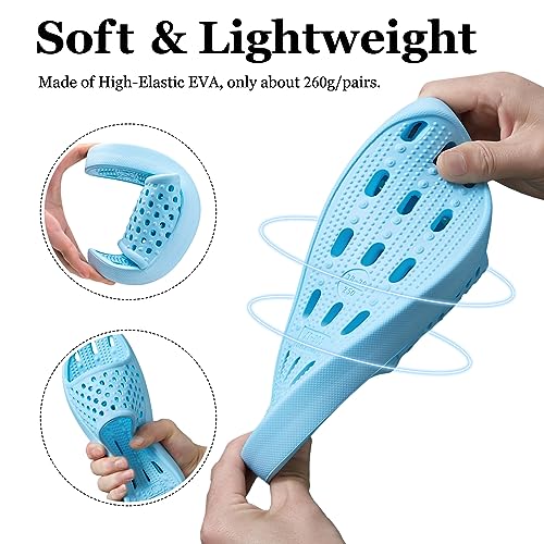 Image of Aoowoll Mens Shower Shoes With Holes Dry Quickly Bath Slippers Womens Non Slip Indoor Home Bedroom Pool Spa Guest College Dorm