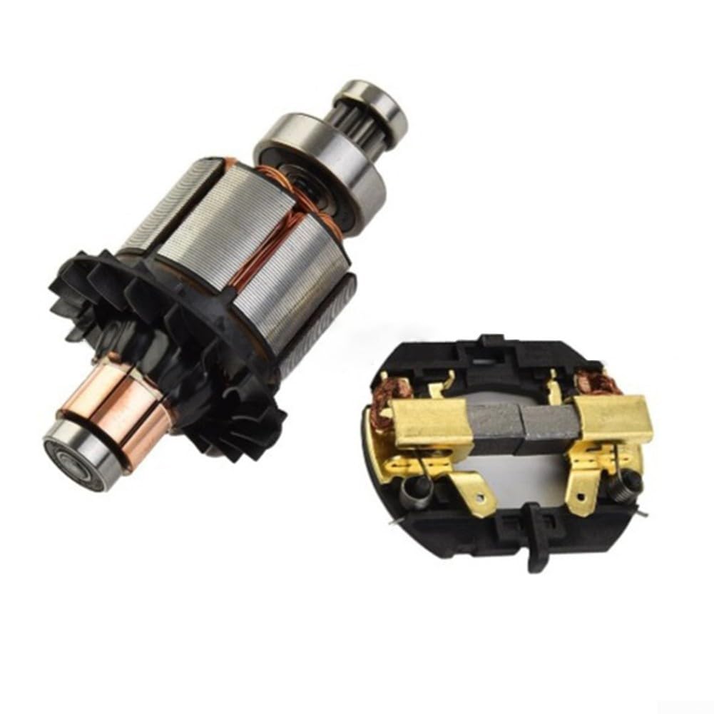 Supporto per armatura e spazzola di carbone, parti di ricambio compatibili con utensili elettrici per Dch243 Dch254 Numeri parte N392987 N38403