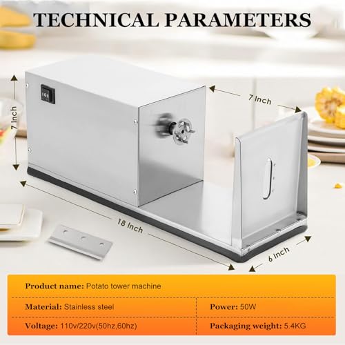 Cortadora eléctrica de papas de acero inoxidable miniatura 6