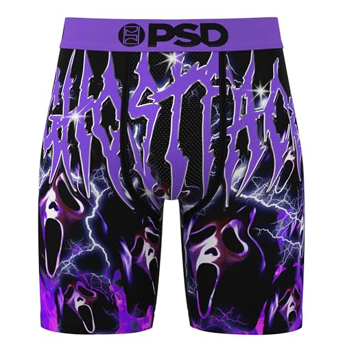 PSD | Calzoncillos Ghostface Killa para Hombre | Ropa Interior Ghost Face | Boxer Deportivo con Cinturilla Elástica Ultra Cómoda y Bolsa MicroMesh (FR/ES, Letras, L, Regular, Regular, Ghostface Killa)