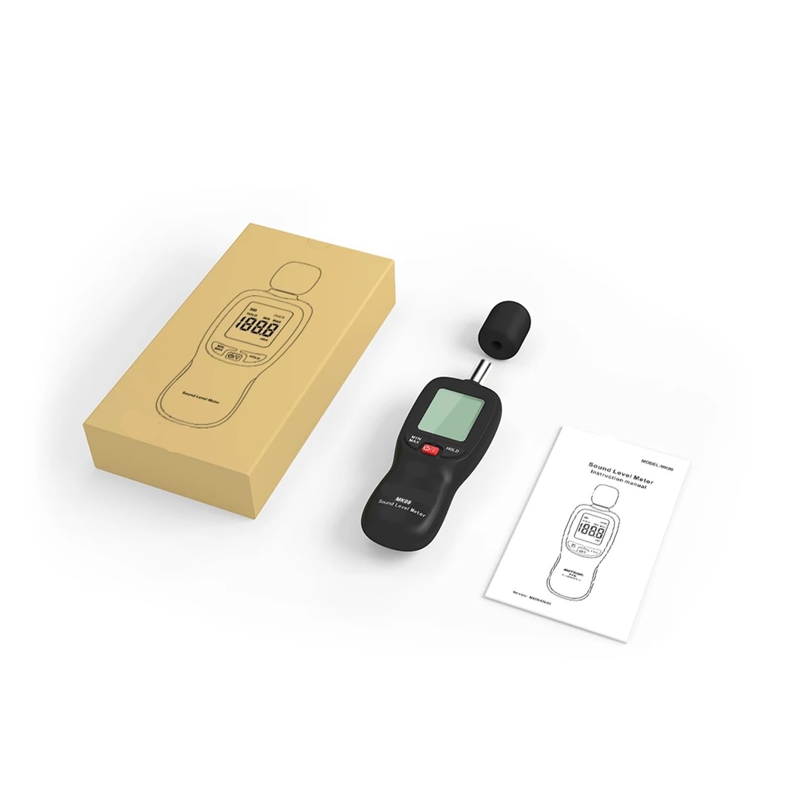 LNHHG 30-130dB(A) LCD Digital Sound Level Meter Noise Volume Measuring Instrument Decibel Monitoring Tester Decibel Monitoring Meter