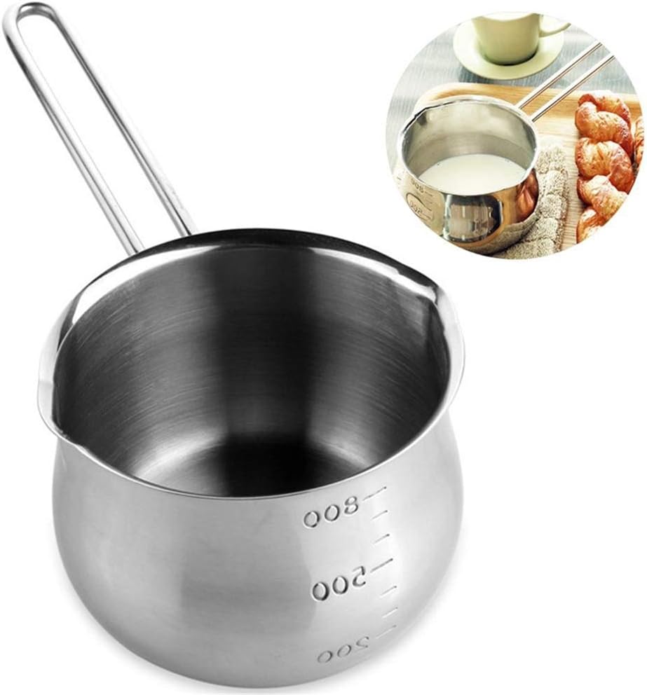 Non-Stick Pan Milk Pot Butter Chocolate Melted Heating Pot Warmer Pan Small Saucepan Cheese Pot with Pour Spouts