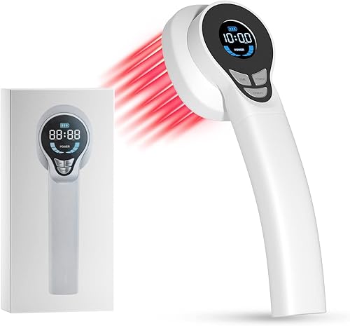 LASEPREHT Dispositivo de terapia de luz roja de mano, dispositivo portátil del alivio del dolor, instrumento infrarrojo de la terapia de 650nm 808nm