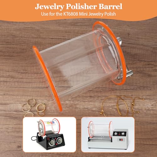 Dynwave 0592D5C837CFCE2EDBF7FEB60E8CBC3D 14.5Cm Barrel Drum Clear 6808 Jewelry Polisher Tumbler Parts Jewelry Rotary Tumbler Replacement Kit Surface Polisher Accessories thumb #5